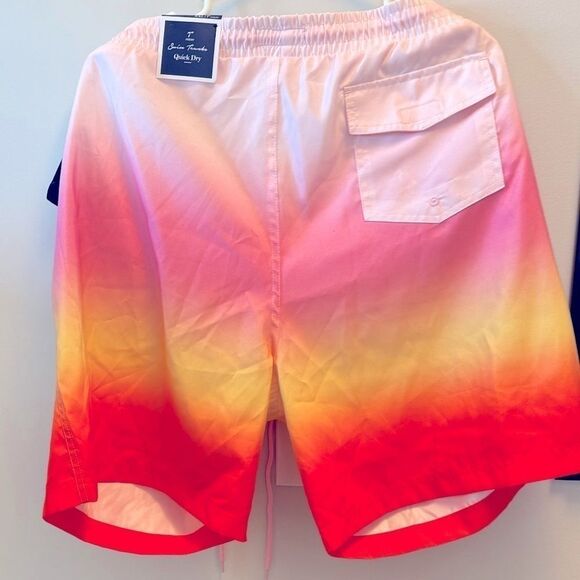 Club Room Mens Kenji Ombre Swim Trunks Pink Combo XXL, men’s short - Picture 8 of 9